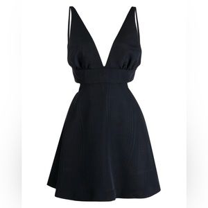 LoveShackFancy Till Cut-Out Taffeta Mini Dress